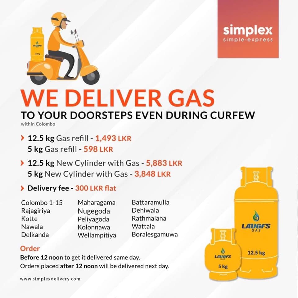 Simplex Gas delivery sri lanka