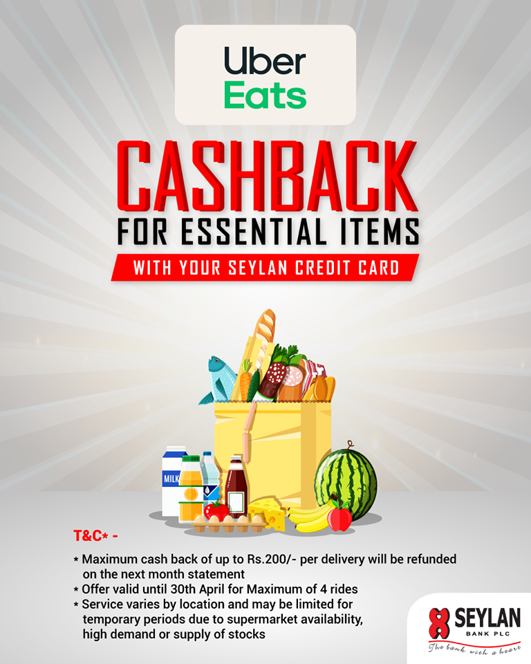 Free PickMe Delivery for Seylan Credit Card Payments