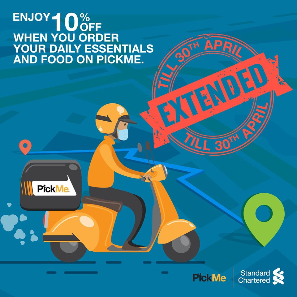10% Off PickMe Delivery | Standard Chartered Credit Card Offer