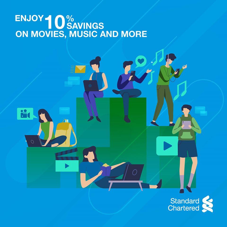 10% Off Movies, Music and More for Standard Chartered Credit Card Holders