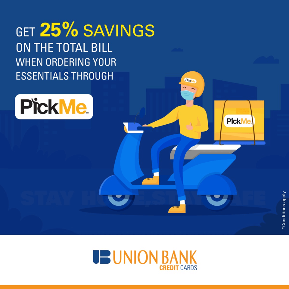 PickMe discount with Union Bank Credit Cards